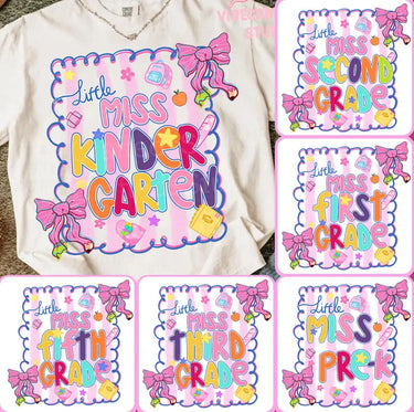 Little Miss Grade Level T-Shirt *Back to School Sale*
